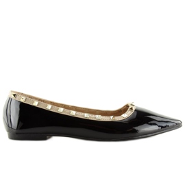 Baleriny z ćwikami czarne 127-16 Black