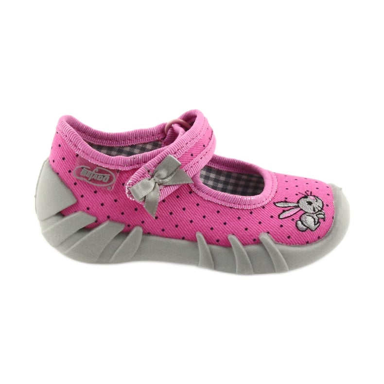 Befado buty dziecięce kapcie balerinki 109P169 czarne szare różowe