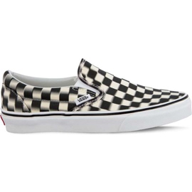 Vans Classic Slip On Vjm Blur Check Pack Black Classic White białe czarne