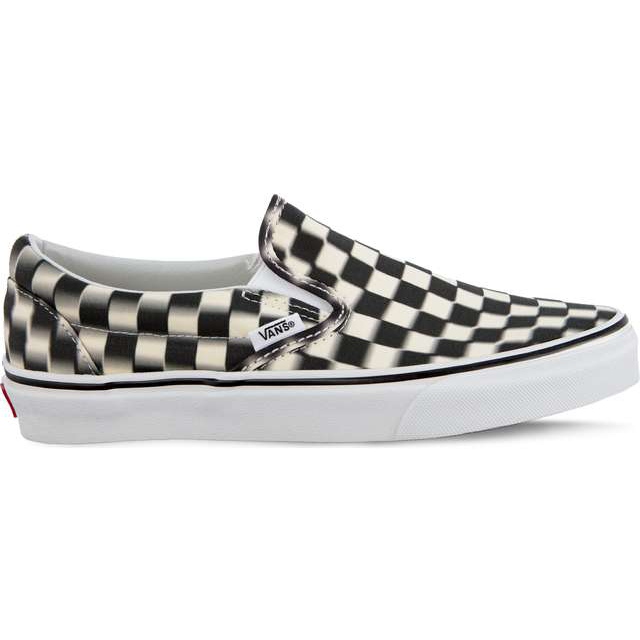Vans Classic Slip On Vjm Blur Check Pack Black Classic White białe czarne