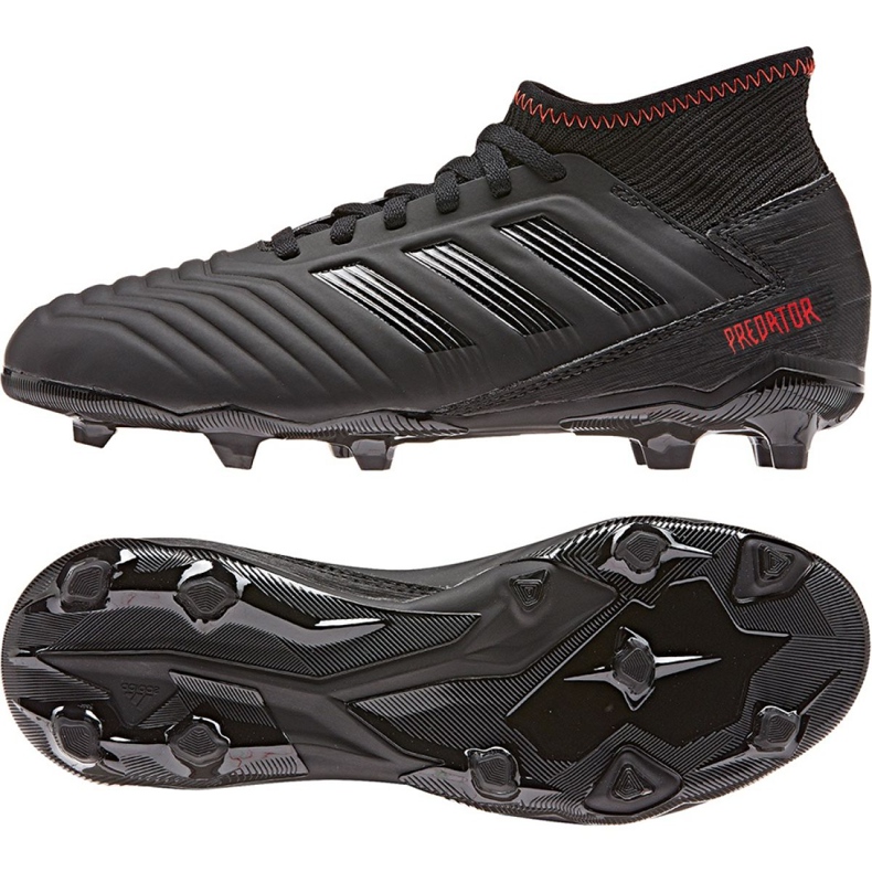 Buty piłkarskie adidas Predator 19.3 Jr D98003 czarne wielokolorowe