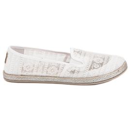 Koronkowe Slipony MCKEYLOR białe