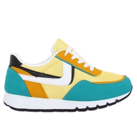 Buty sportowe żółto-turkusowe CB-02 Yellow niebieskie żółte