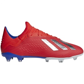Buty piłkarskie adidas X 18.2 Fg M BB9363 czerwone czerwone