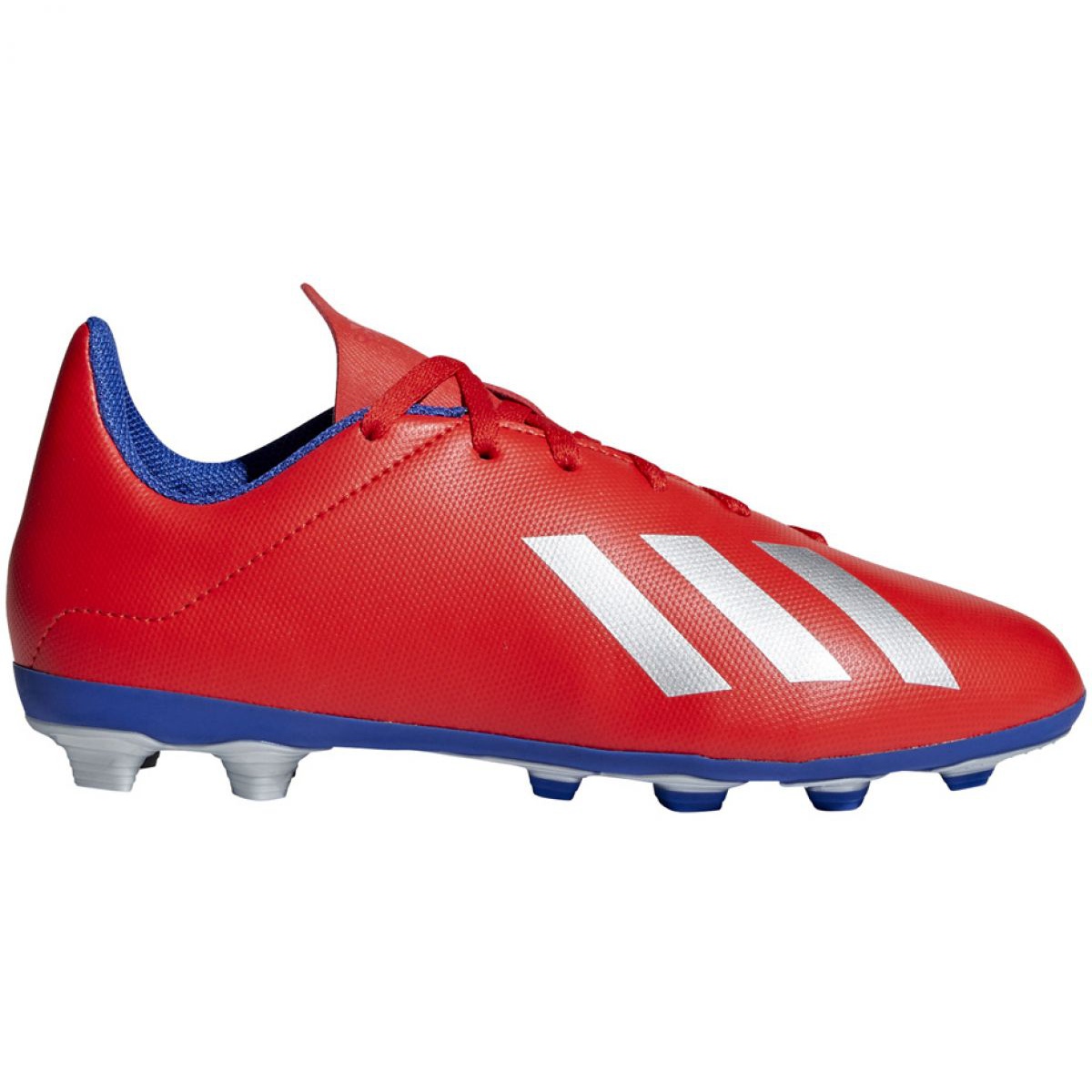 Buty piłkarskie adidas X 18.4 FxG Jr BB9379 czerwone wielokolorowe