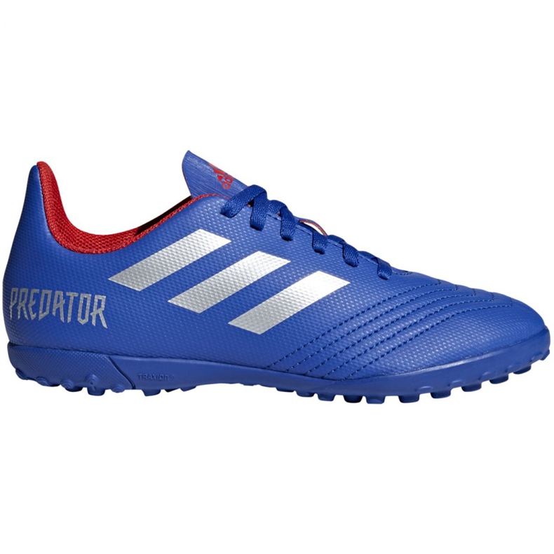 Buty piłkarskie adidas Predator 19.4 Tf Jr CM8556 niebieskie wielokolorowe