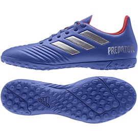 Buty piłkarskie adidas Predator 19.4 Tf M BB9085 niebieskie niebieskie