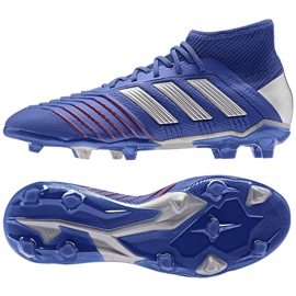 Buty piłkarskie adidas Predator 19.1 Fg Jr CM8530 niebieskie niebieskie