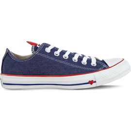 Converse C163308 Indigo Enamel Red White niebieskie