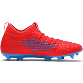 Buty piłkarskie Puma Future 19.3 Netfit Fg Ag M 105539 01 czerwone pomarańcze i czerwienie