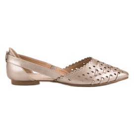 Stylowe Baleriny VINCEZA żółte