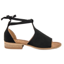 Czarne Sandały VINCEZA