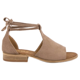 Beżowe Sandały VINCEZA beżowy