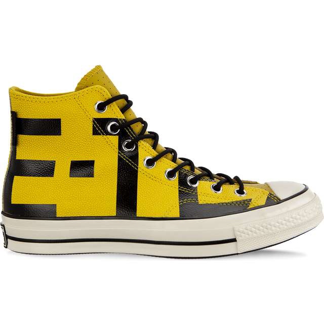 Converse Chuck 70 Gore Tex Leather High C163226 Bold Citron Black Egret czarne żółte