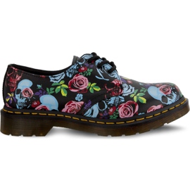 Dr. Martens 1461 Rose Rose Fantasy Backhand Straw Grain Multi czarne wielokolorowe