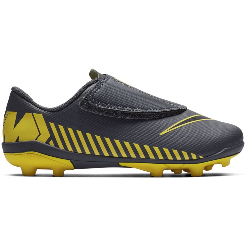 Buty piłkarskie Nike Mercurial Vapor 12 Club PS(V) Mg Jr AH7351-070 szare wielokolorowe