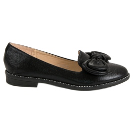 Forever Folie Czarne Baleriny Z Kokardką