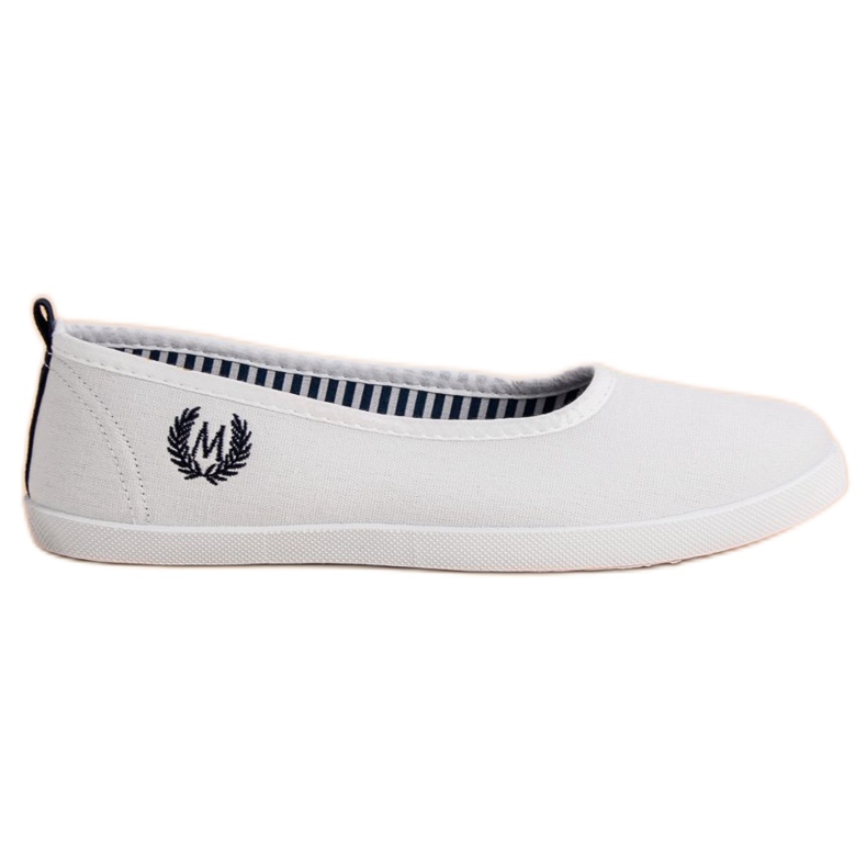 McKey Białe Tekstylne Baleriny