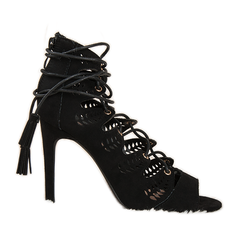 Vices Zamszowe Sandałki czarne