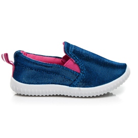 Haker Błyszczące Slip Ony niebieskie