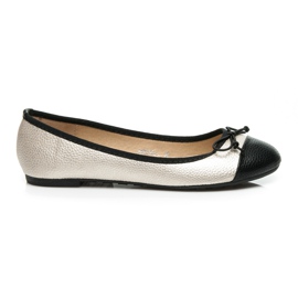 Bestelle Dwukolorowe Baleriny żółte