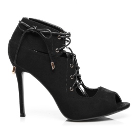 Vices Wiązane Sandały Mirella czarne