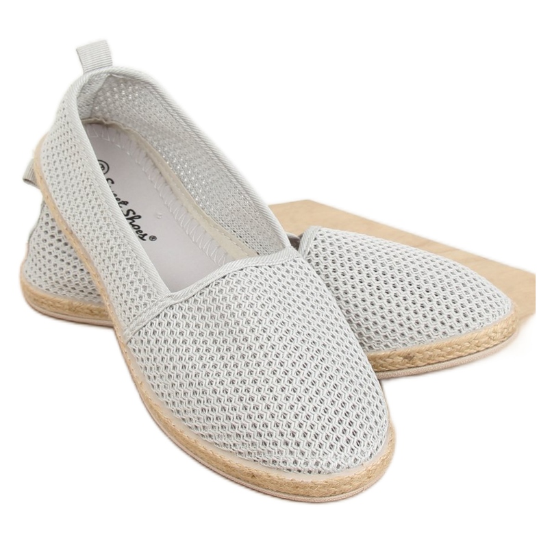 Espadryle z siateczki szare JX1029 Grey