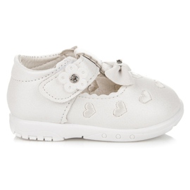 Pantofelki W Serduszka białe