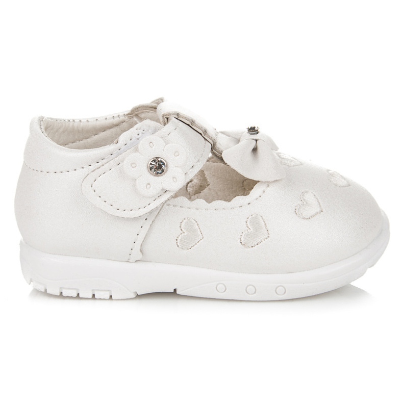 Pantofelki W Serduszka białe