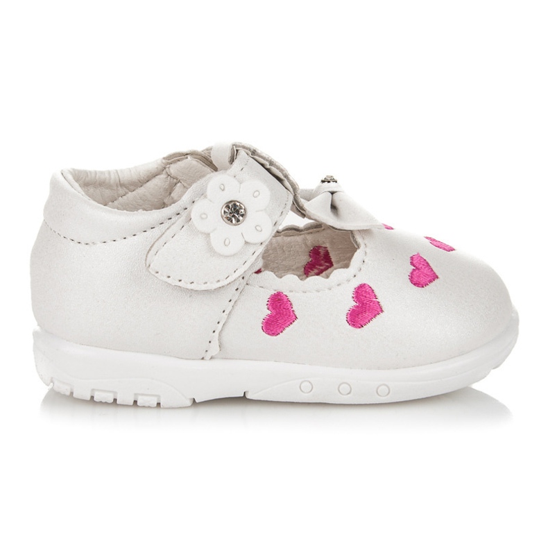 Pantofelki W Serduszka białe
