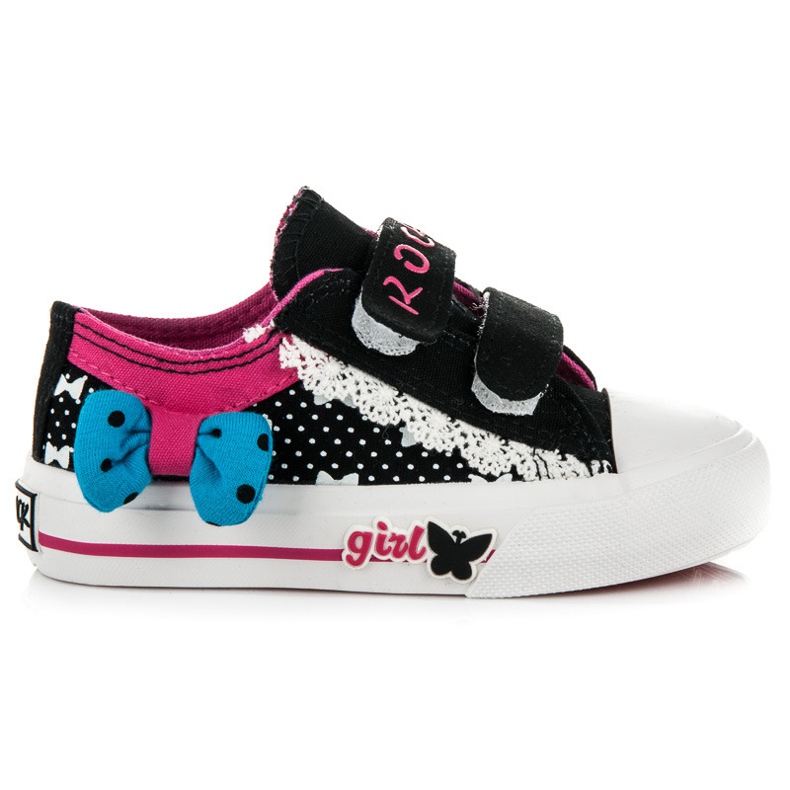 Rock And Joy Dziewczęce Trampki Na Rzepy czarne