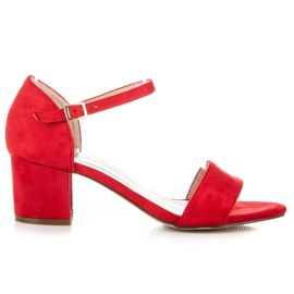 Poti Pati Sandałki Na Sprzączkę czerwone