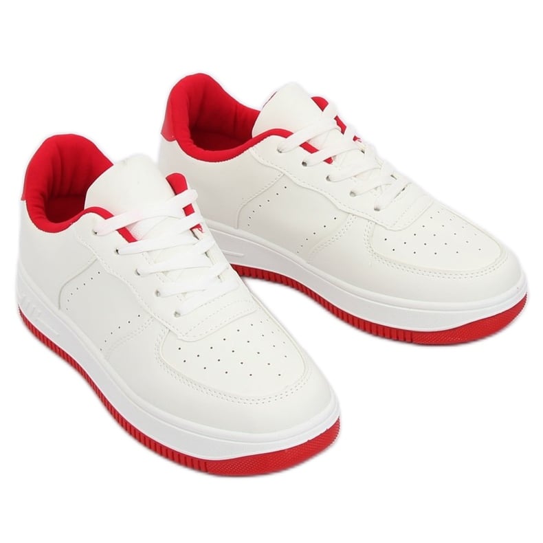 Buty sportowe biało-czerwone LV75P Red białe