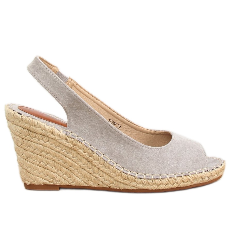 Espadryle na koturnie szare YY29P Grey