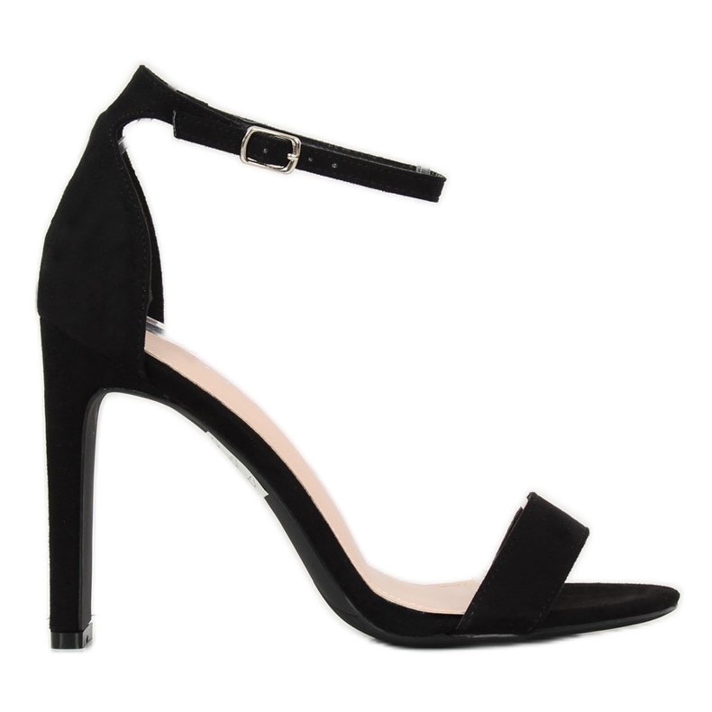 Sandałki na obcasie czarne NF-37P Black