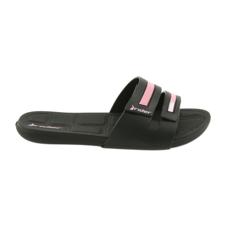 Klapki rekreacyjne buty damskie basenowe Rider 82503 czarne różowe