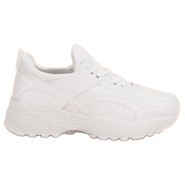 Small Swan Białe Sneakersy Na Platformie