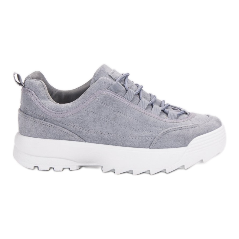 Sneakersy Na Platformie szare