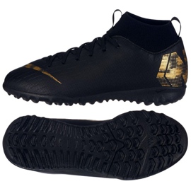Buty piłkarskie Nike Mercurial SuperflyX 6 Academy Gs Tf Jr AH7344-077 czarne czarne