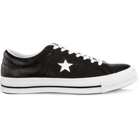 Converse One Star Ox C163385 Black White White czarne