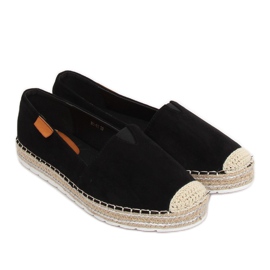 Espadryle zamszowe czarne RC-61 Black