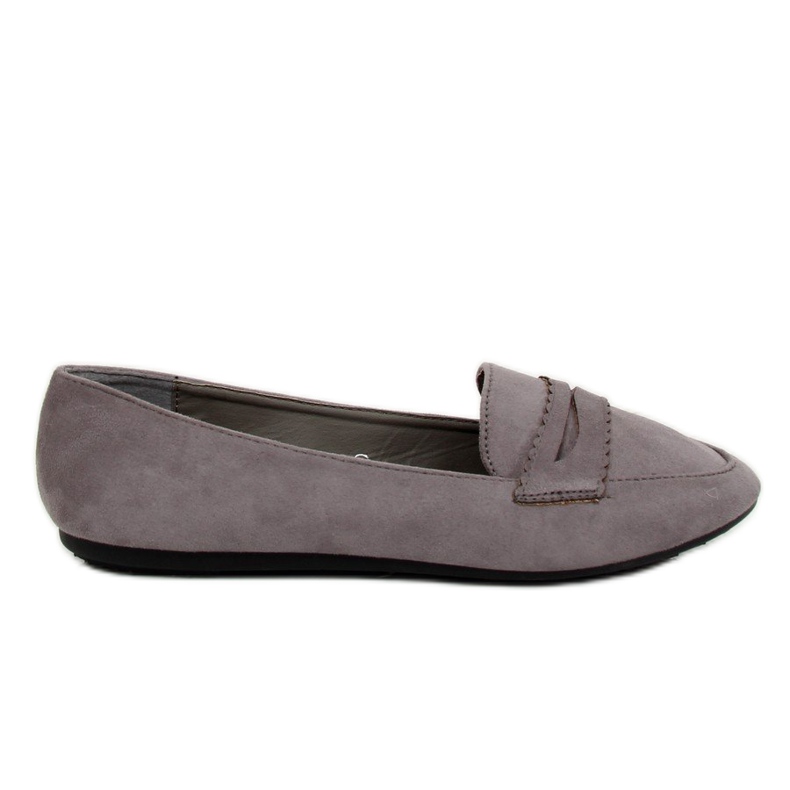 Baleriny mokasyny szare JM6655Q Gris