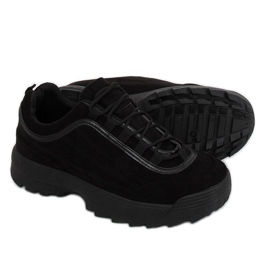 Buty sportowe zamszowe czarne 81016 Black