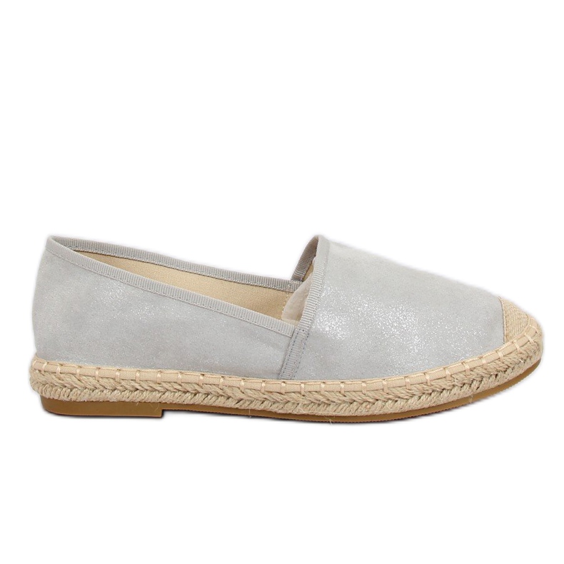 Espadryle damskie szare 665-3 Grey