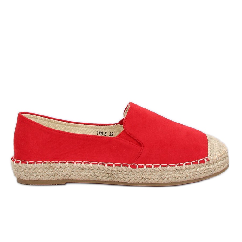 Espadryle damskie czerwone 180-5 Red