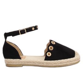 Espadryle z paskiem czarne LX170 Black