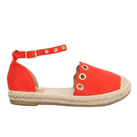 Espadryle z paskiem czerwone LX170 Red