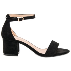 Ch. Creation Klasyczne Sandały Na Słupku czarne