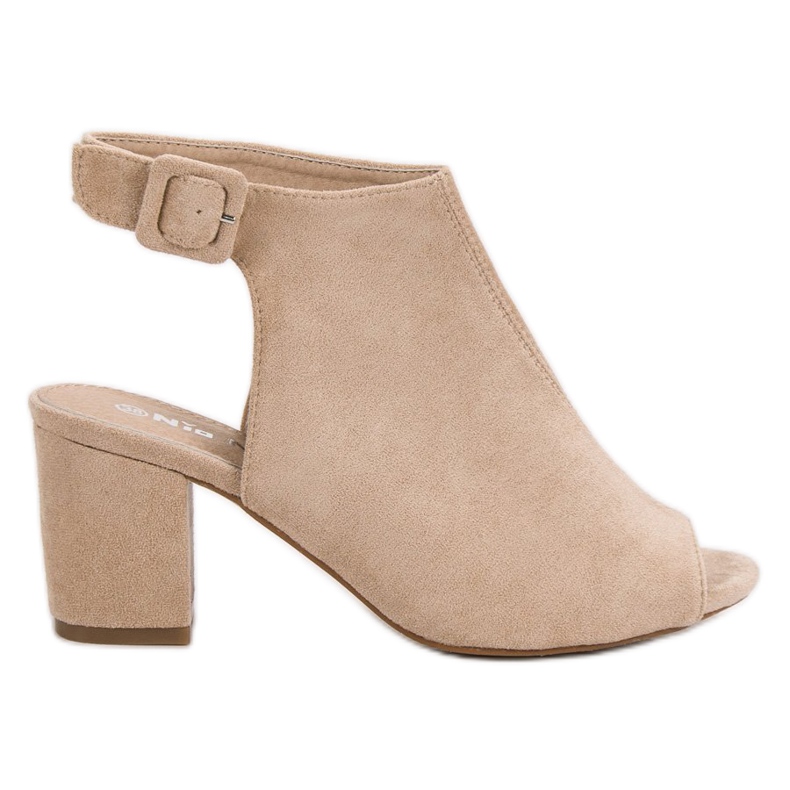 Nio Nio Zabudowane Sandały Na Słupku brązowe