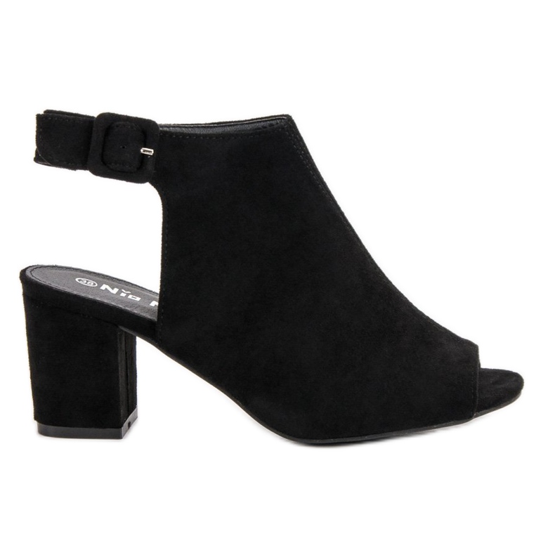Nio Nio Zabudowane Sandały Na Słupku czarne